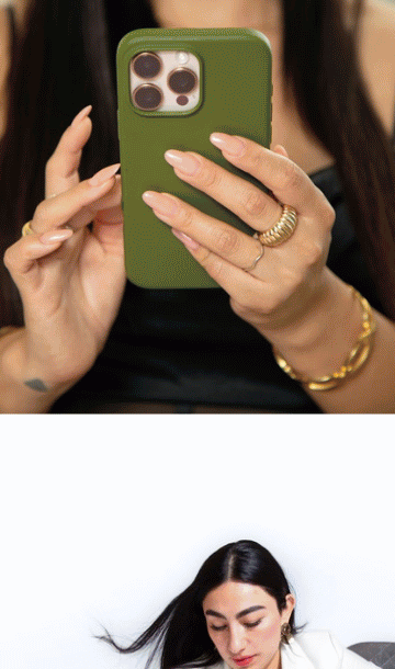 Steph grabando contenido mirror selfie